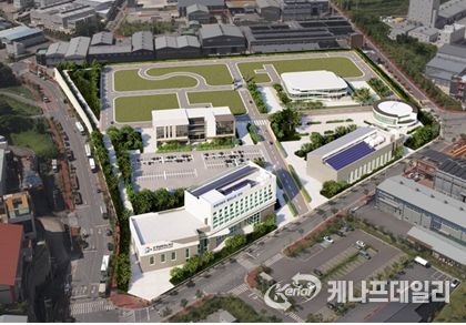 한림 명동일반산업단지 내의 미래자동차 클러스터 단지 조감도