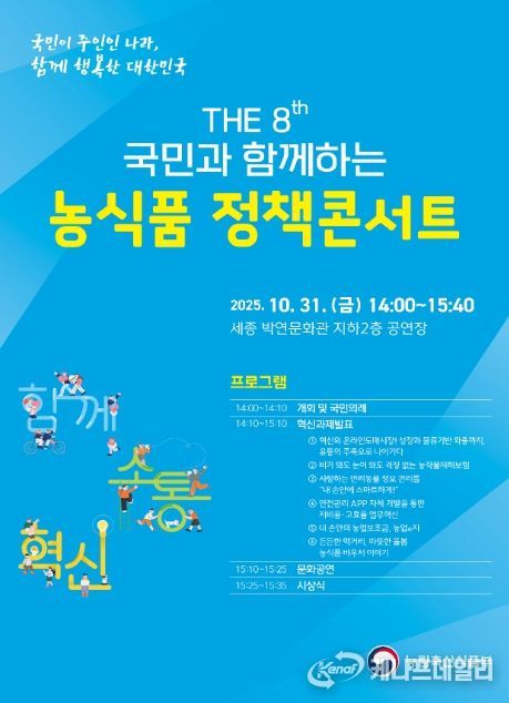 「2025년 농식품 정책콘서트」 포스터